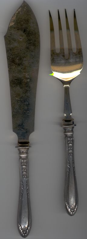 НОЖ и ВИЛКА для мяса.Позолота.Состояние !!! 875 проба.