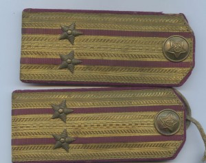 Погоны подполковника металлизированные