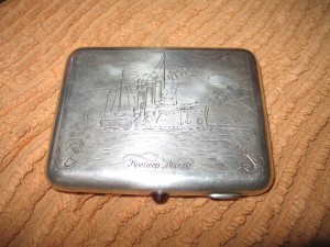 Портсигар серебро "Аврора"-165гр.