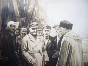 ТОВАРИЩИ Орджоникидзе и Берия на Бакинских промыслах.