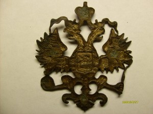 Орел на голов. убор образца 1866г.Лента за Турецкую войну.
