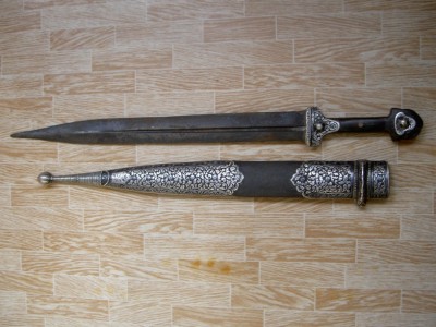 Старинный казачий кавказский кинжал "Аман".100% родной сбор.