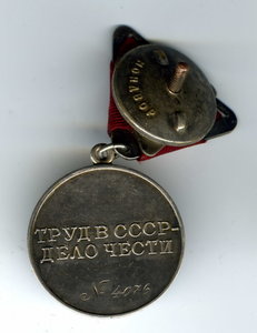 Трудовое отличие на колодке.