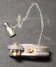 Зажигалка серебряная с чернью