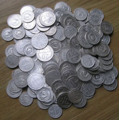 Билон, 195монет, пол-кило серебра!