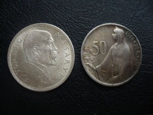 Чехи. 2 монеты серебро