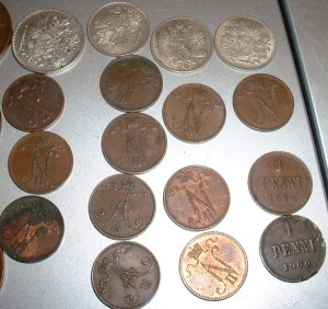 Финляндия 29 монет 1 5 25 50 пенни 1867-1917 Серебро Медь