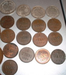 Финляндия 29 монет 1 5 25 50 пенни 1867-1917 Серебро Медь