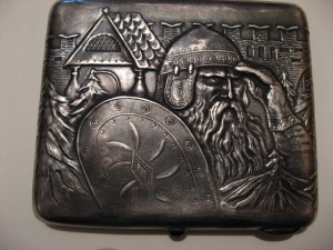 портсигар "Русский богатырь"