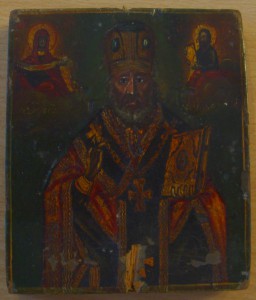 Никола, серебро - толстый оклад, коробка.