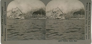 ЭБР Севастополь и КР Варяг в Порт-Артуре