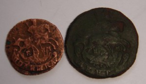 Деньга 1768г. , полушка 1768г.