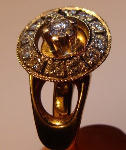 Серьги *585 с бриллиантами