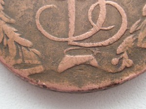 5 коп 1764 ММ перечекан 10 коп 1762 года