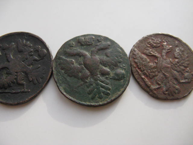Деньга 3 шт. (1743,1737,1748 гг.)
