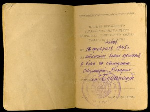 Комплект доков+книжка благодарностей танкисту..