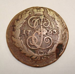 Перечекан из 4 копеек 1762 года