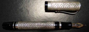 Перьевая ручка "Montegrappa". Серебро, Золото.