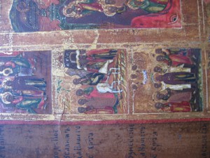 ВОСКР. ХРИСТОВО С ПРАЗДН. В 16-КЛЕЙМАХ И 4-МЯ ЕВАНГЕЛИСТАМИ.