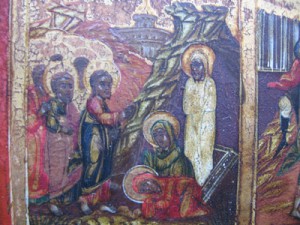 ВОСКР. ХРИСТОВО С ПРАЗДН. В 16-КЛЕЙМАХ И 4-МЯ ЕВАНГЕЛИСТАМИ.