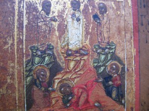 ВОСКР. ХРИСТОВО С ПРАЗДН. В 16-КЛЕЙМАХ И 4-МЯ ЕВАНГЕЛИСТАМИ.