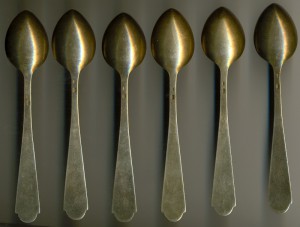 Набор чайных ложечек(Серебро-Эмаль)