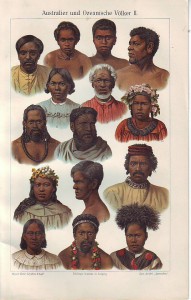 Аборигены разных стран. Гравюры 8 шт. Красочные.