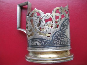 Подстаканник 875 , чернь.