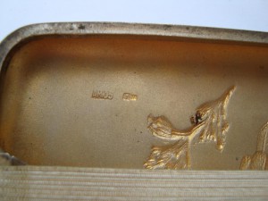 Портсигар "Глухарь" серебро 875