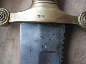 Саперный тесак 1834 года.
