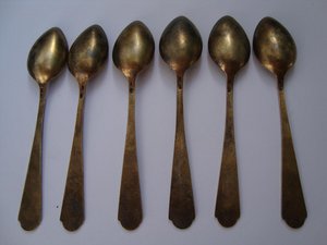 2 комплекта чайных ложек серебро 875