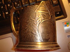 Сер. подстаканник Богатырская застава