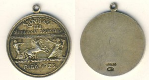 III Латвийские Олимпийские соревнования-Рига,1923 (серебро)