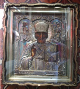 Св. Николай. оклад серебро. Красивый.