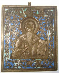 Св.Антипий чудотворец - с эмалями.