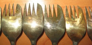 Вилки  десертные. Серебро.