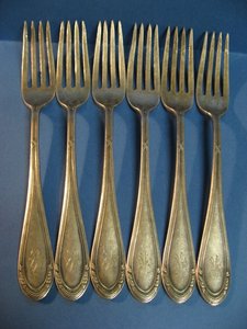 Большой комплект столового серебра 875*