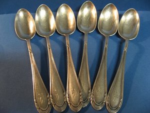 Большой комплект столового серебра 875*