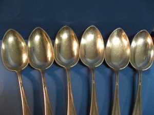 Большой комплект столового серебра 875*