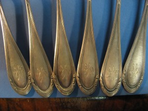 Большой комплект столового серебра 875*