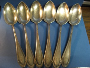 Большой комплект столового серебра 875*