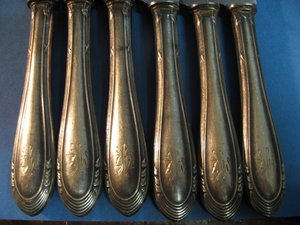 Большой комплект столового серебра 875*