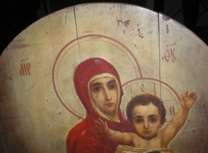 Большая икона Богородица по мотивам Васнецова Киев.