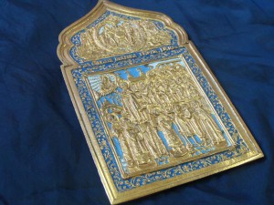 "ПОКРОВА Св БОГОРОДИЦЫ"Эмаль. Огненное золочение.