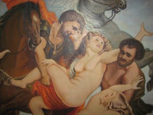 Оцените картину. Похищение дочерей Левкиппа.