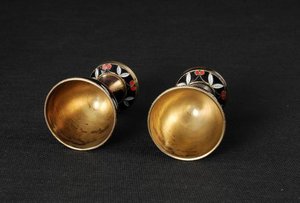 Столовое серебро в эмалях