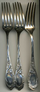 3 вилки ,посереребрение