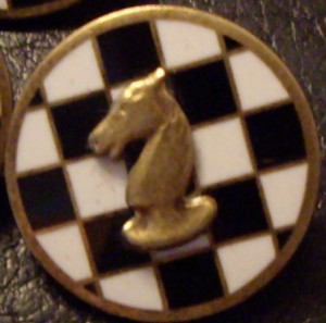 запонки ШАХМАТНЫЕ позолоч.серебро,эмали,накладки.