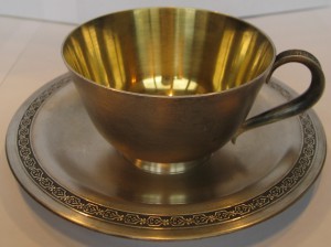 Серебряный кофейный комплект на три персоны. Таллин.