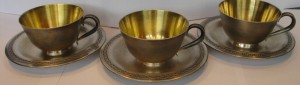 Серебряный кофейный комплект на три персоны. Таллин.